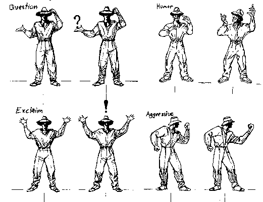 Figure 5: Examples of revised mime-figures.