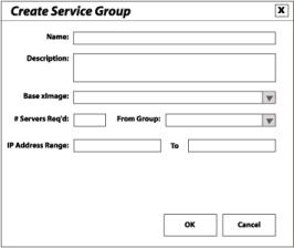 Create Service Group dialog box