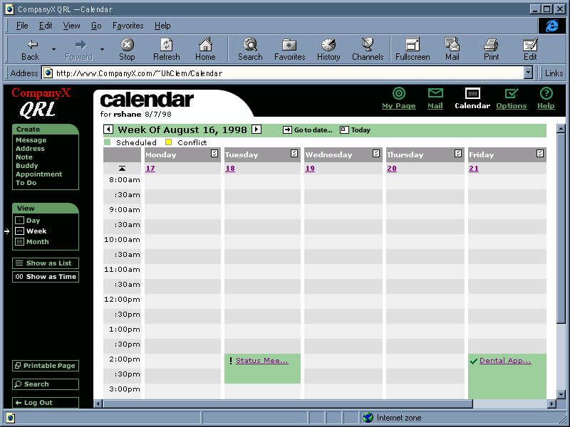 QR Calendar - Timeline View