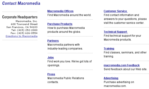 Macromedia.com example of Web Blooper