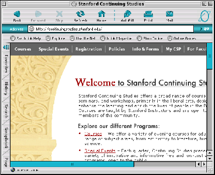 Stanford example of Web Blooper