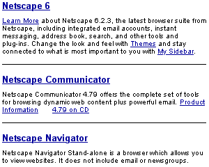 Netscape Example of Web Blooper